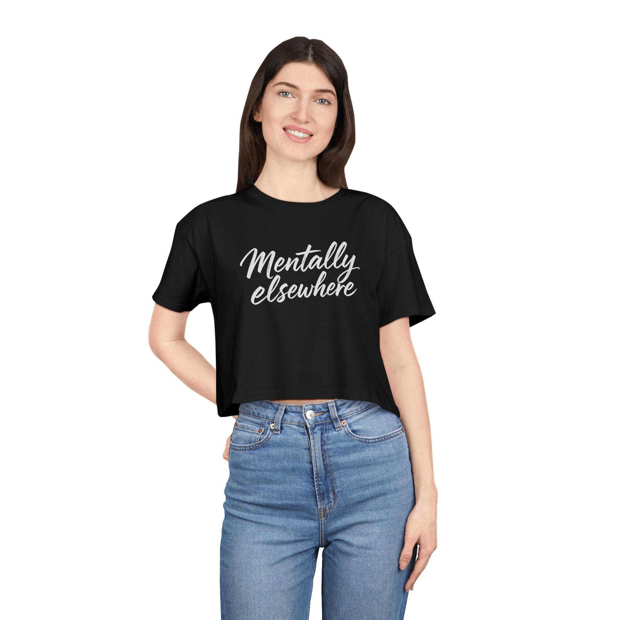 Mentally Elsewhere Women's Crop Tee - Image 6