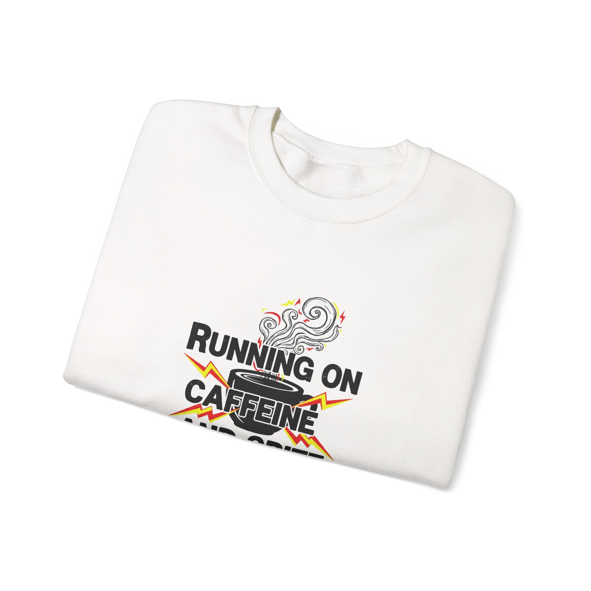 Running on Caffeine and Spite Crewneck Sweatshirt - Image 4
