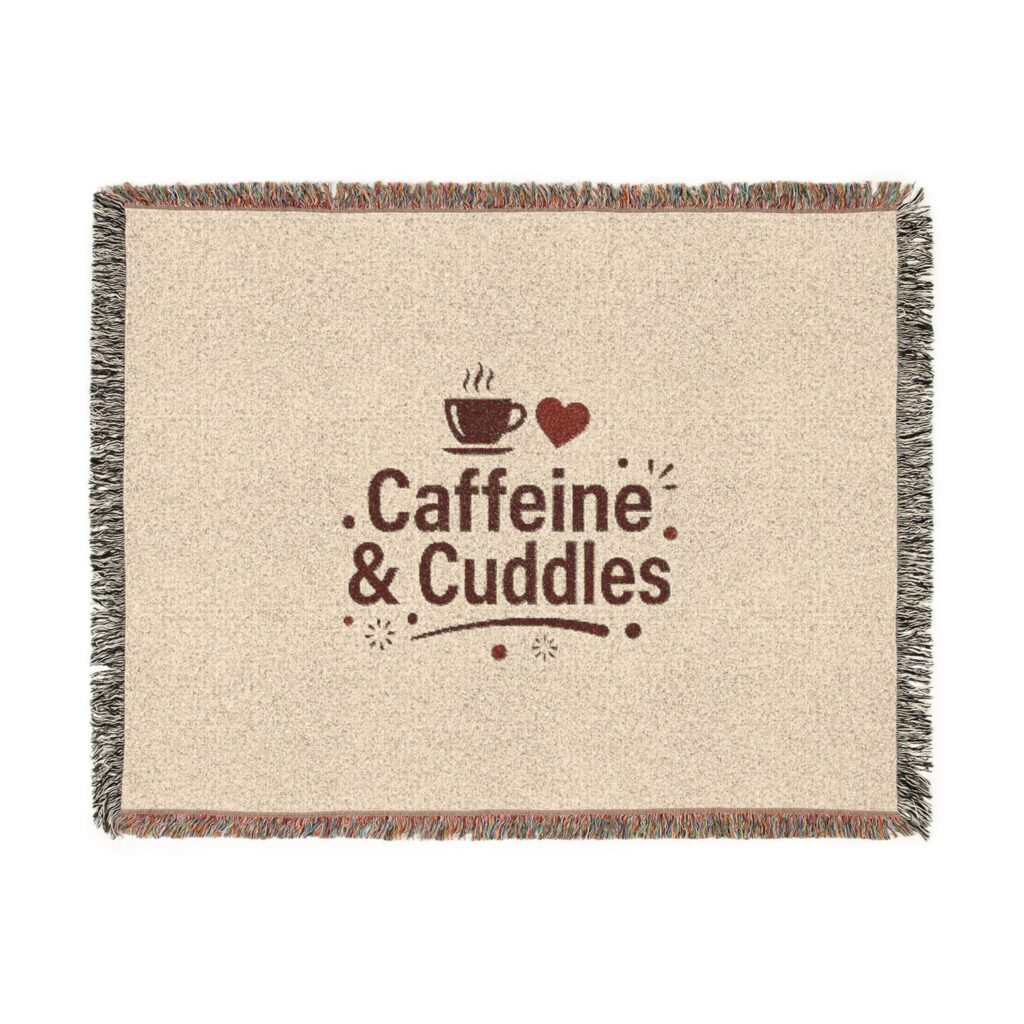 Caffeine & Cuddles Woven Blanket
