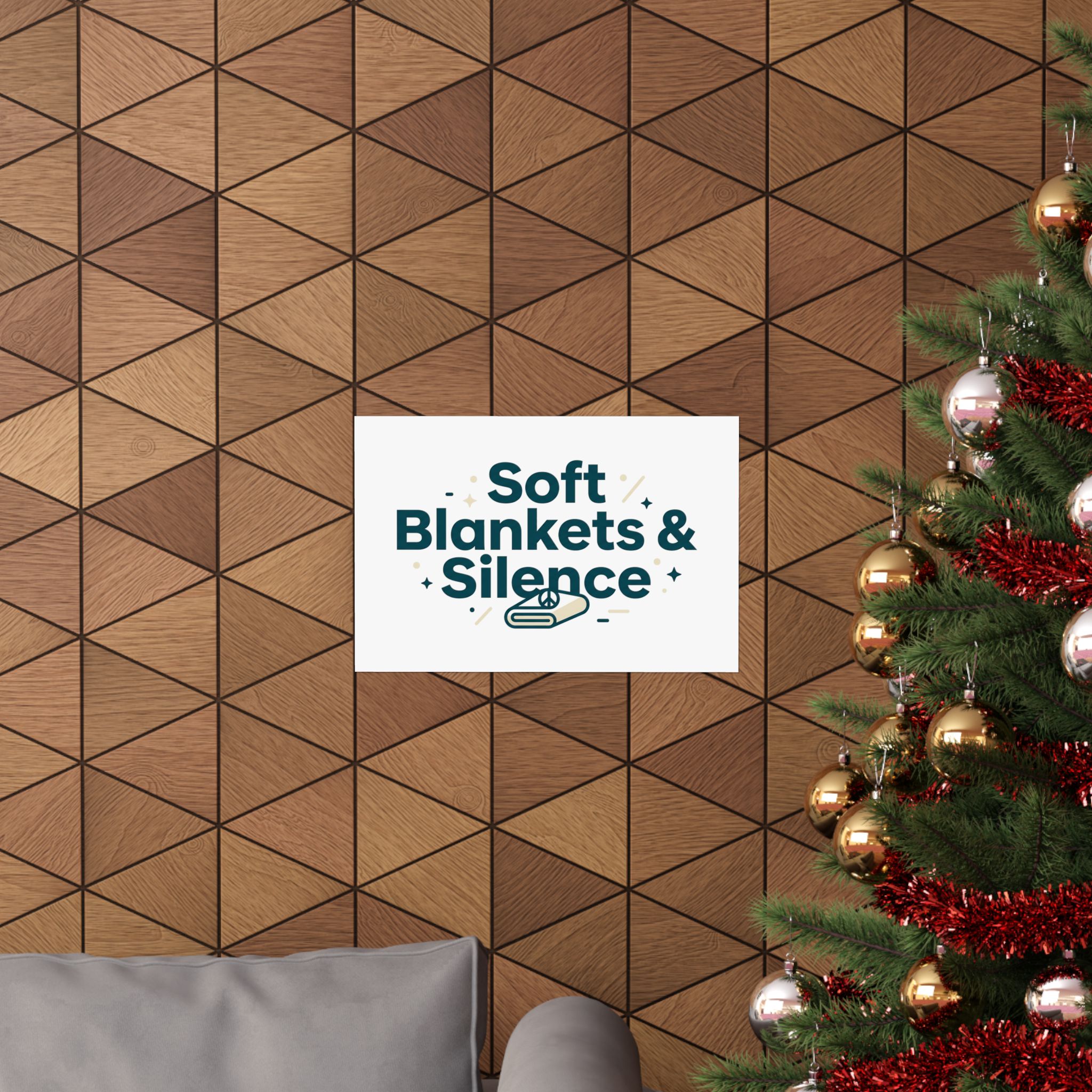Soft Blankets & Silence Horizontal Matte Poster - Image 4