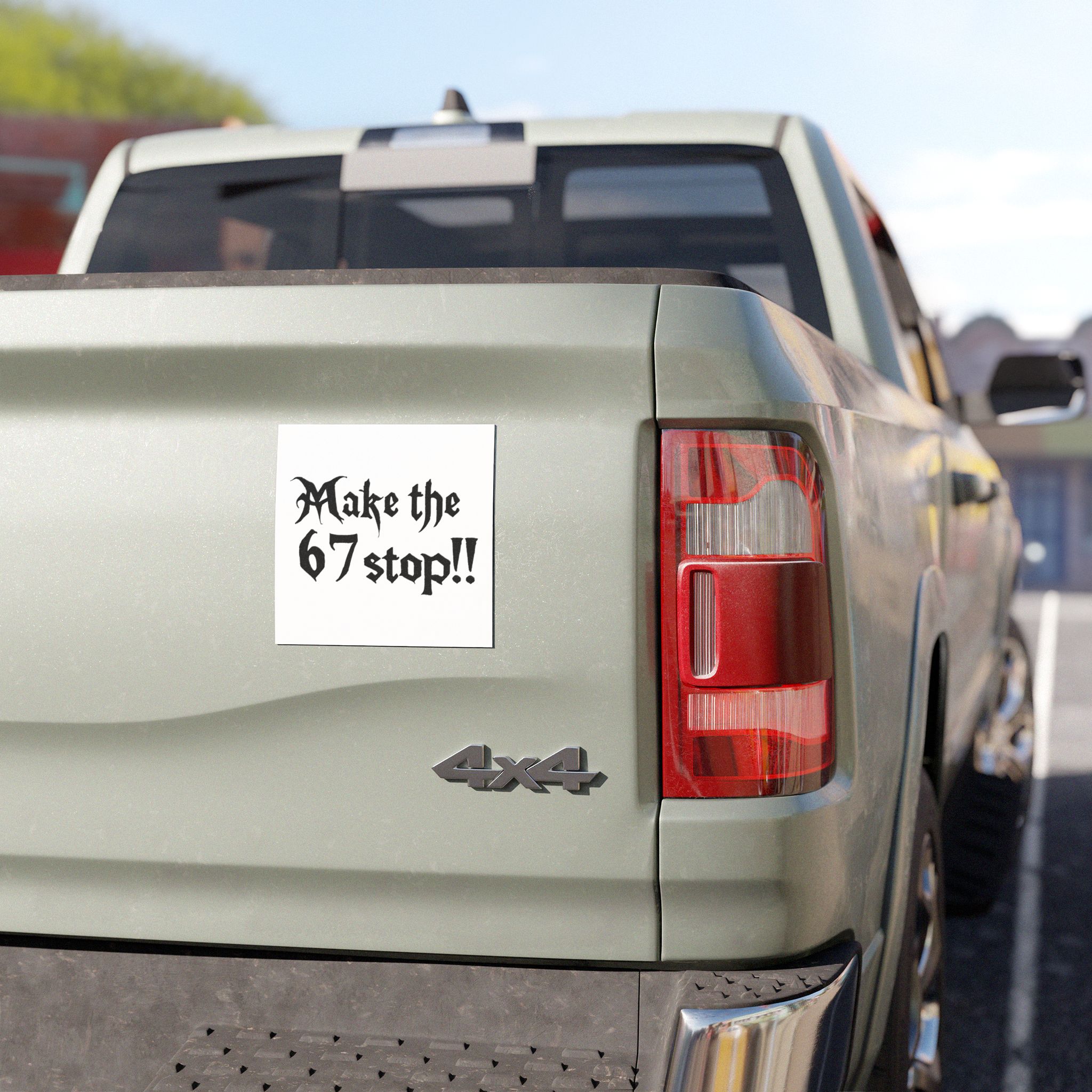 Make the 67 Stop!! Car Magnet - Image 3