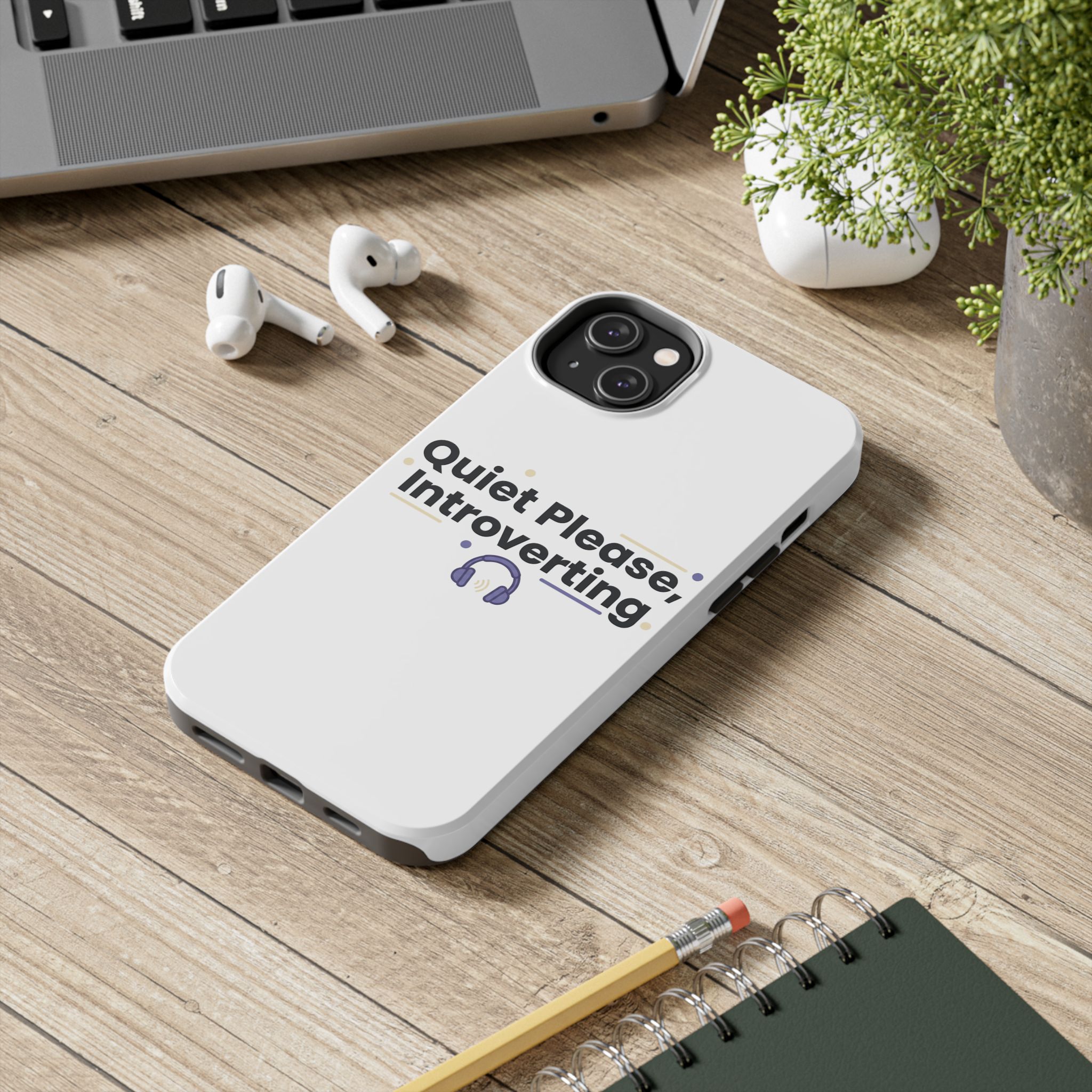 Quiet Please, Introverting Tough Phone Cases - Image 56
