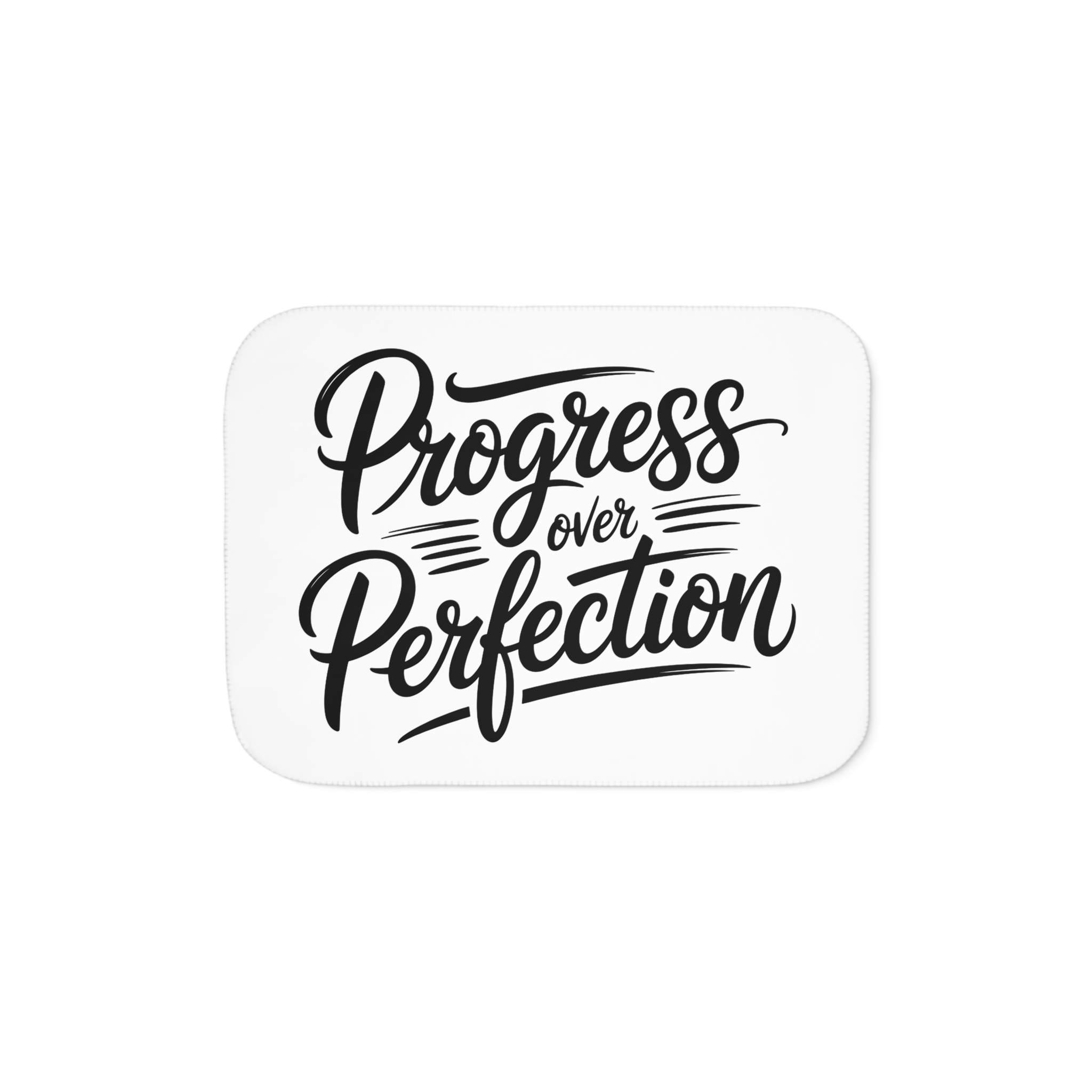 Progress Over Perfection Sherpa Blanket - Image 1