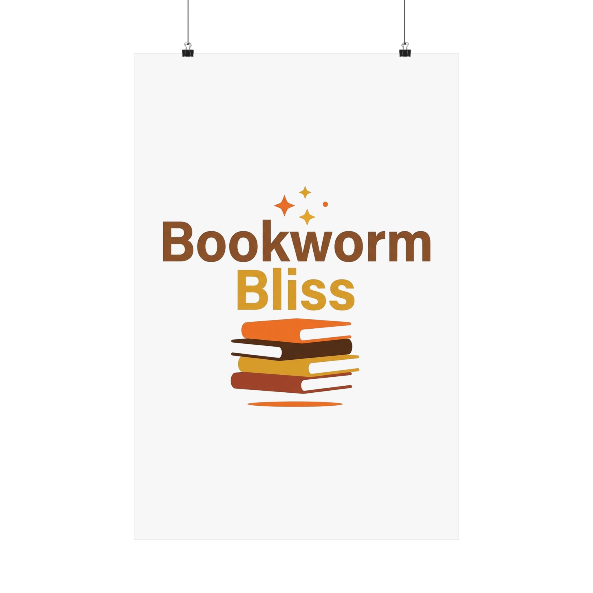 Bookworm Bliss Matte Vertical Posters - Image 1
