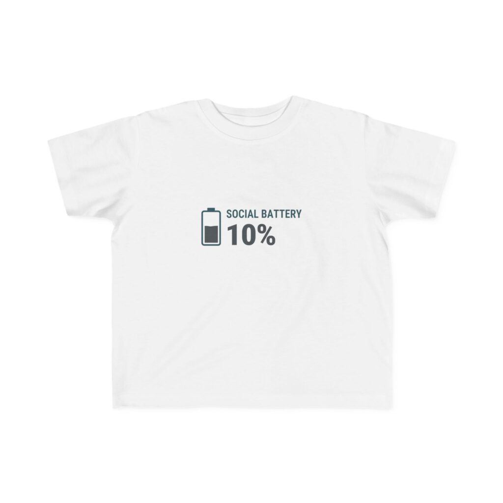 Social Battery 10% Toddler's Fine Jersey Tee