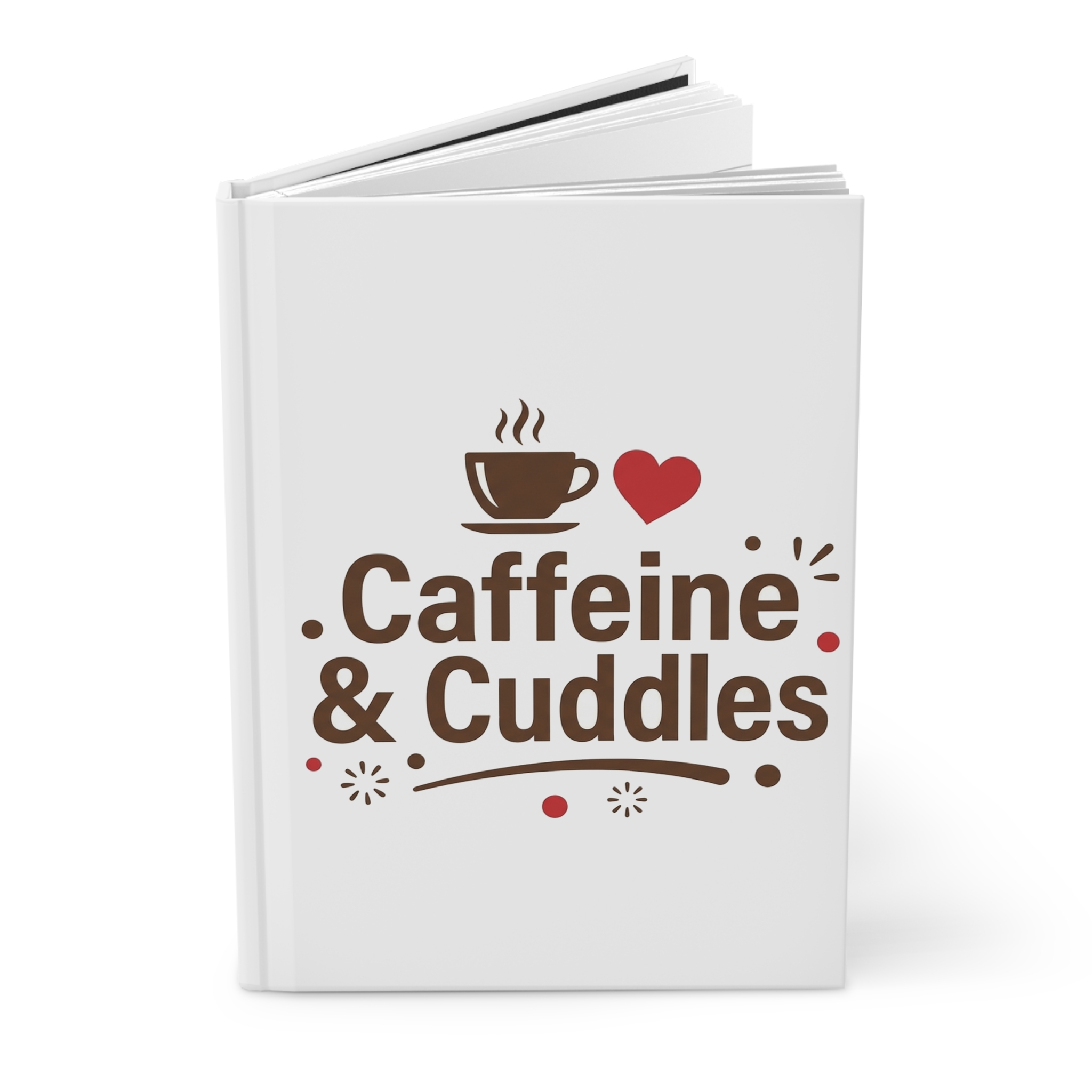 Caffeine & Cuddles Hardcover Lined Journal - Image 3
